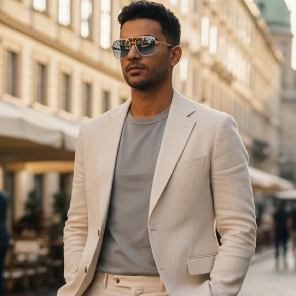 Carrera Aviator 1055/S J5G08 Gold and Blue Gradient Italian Luxury Sunglasses - Picture 4 of 15